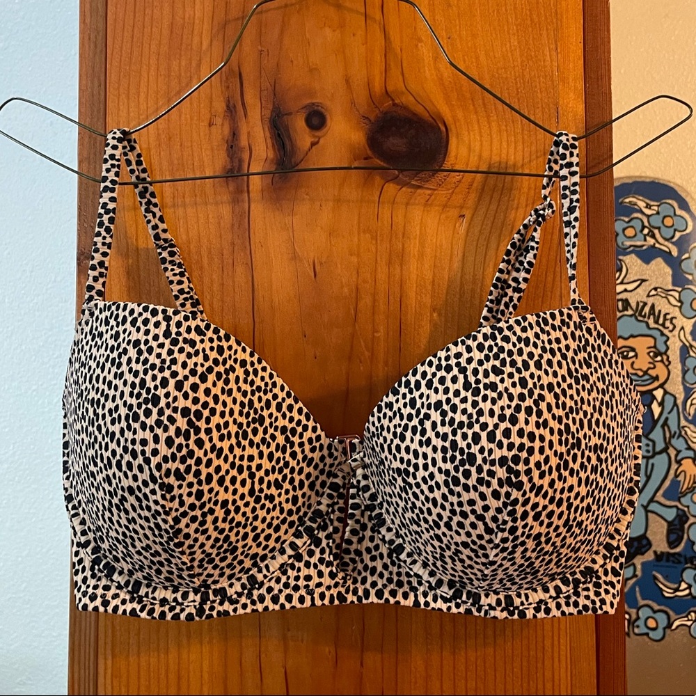 Leopard Print Bikini Top